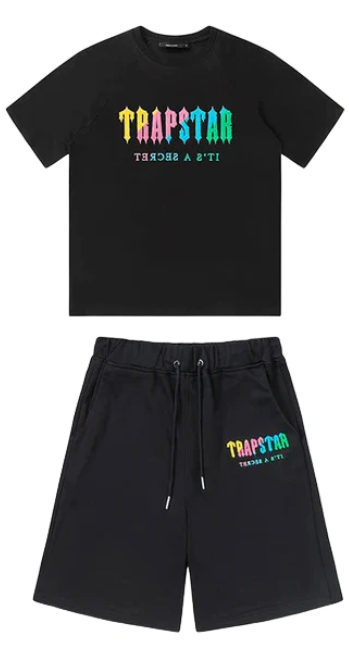 Trapstar Chenille Short Set - Candy Flavours / Black