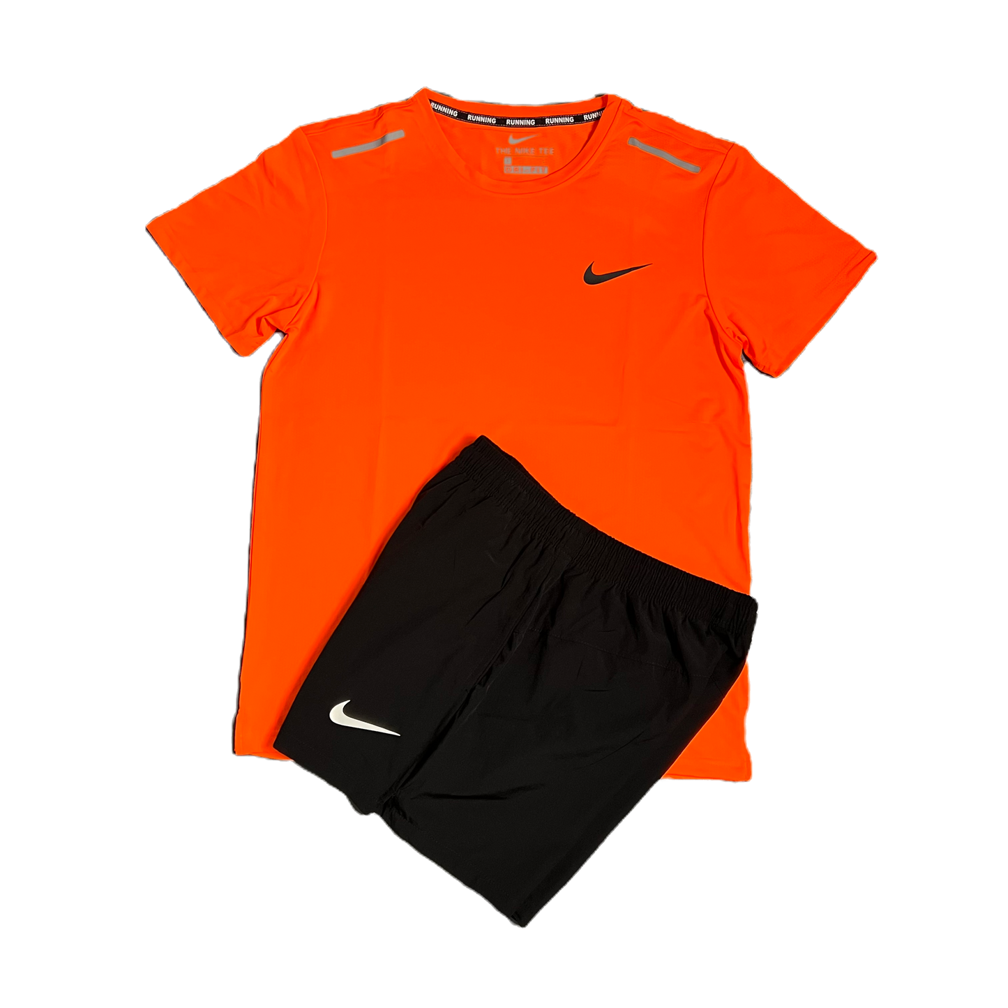 Nike T-shirt and Shorts Activewear Set Orange