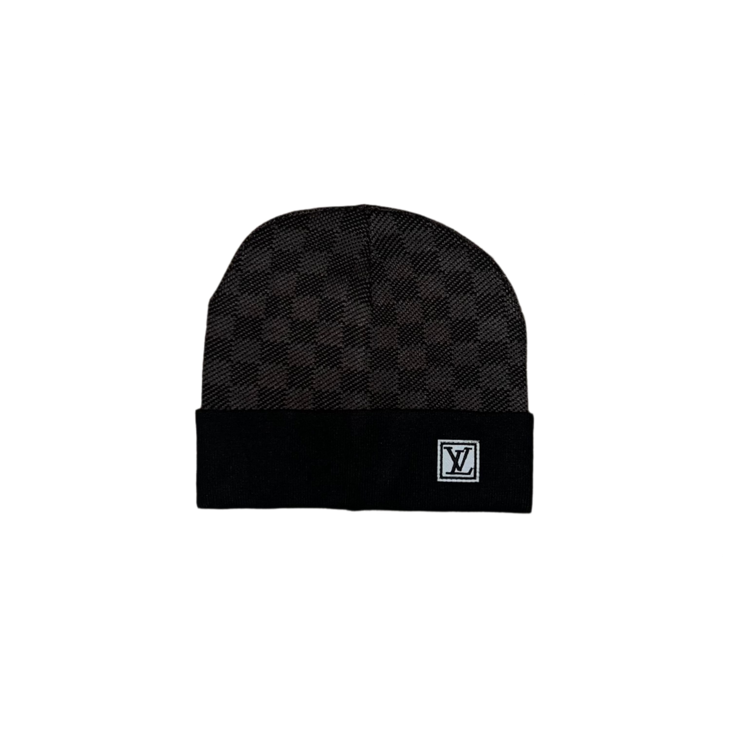 Louis Vuitton Petit Damier Black & Grey Beanie LV